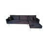 CANAPE D'ANGLE PIED METAL NOIR LV3843-50BLK
