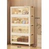 ETAGERE 4 NIVEAUX CREME/TRANSP 56 × 34 × 113CM YY-2855-4