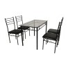 SALLE A MANGER 1+4 VITRE (T 110 × 60 × 74 + C 40 × 40 × 86) DS-011