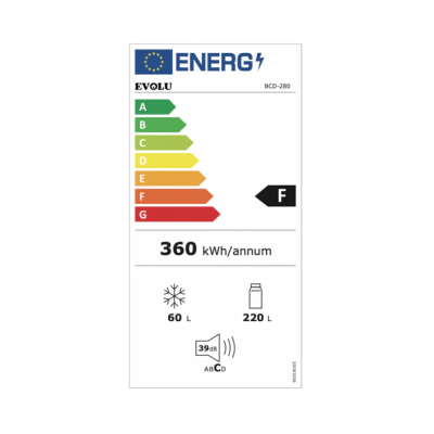 Réfrigérateur 258L Blanc - 2 Portes Refroidissement Statique