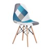 CHAISE PIED METAL BLEU/BLANC C01-3BLW