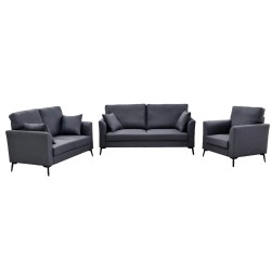 ENSEMBLE CANAPES 3+2+1 DARK GREY LV4533-30DG